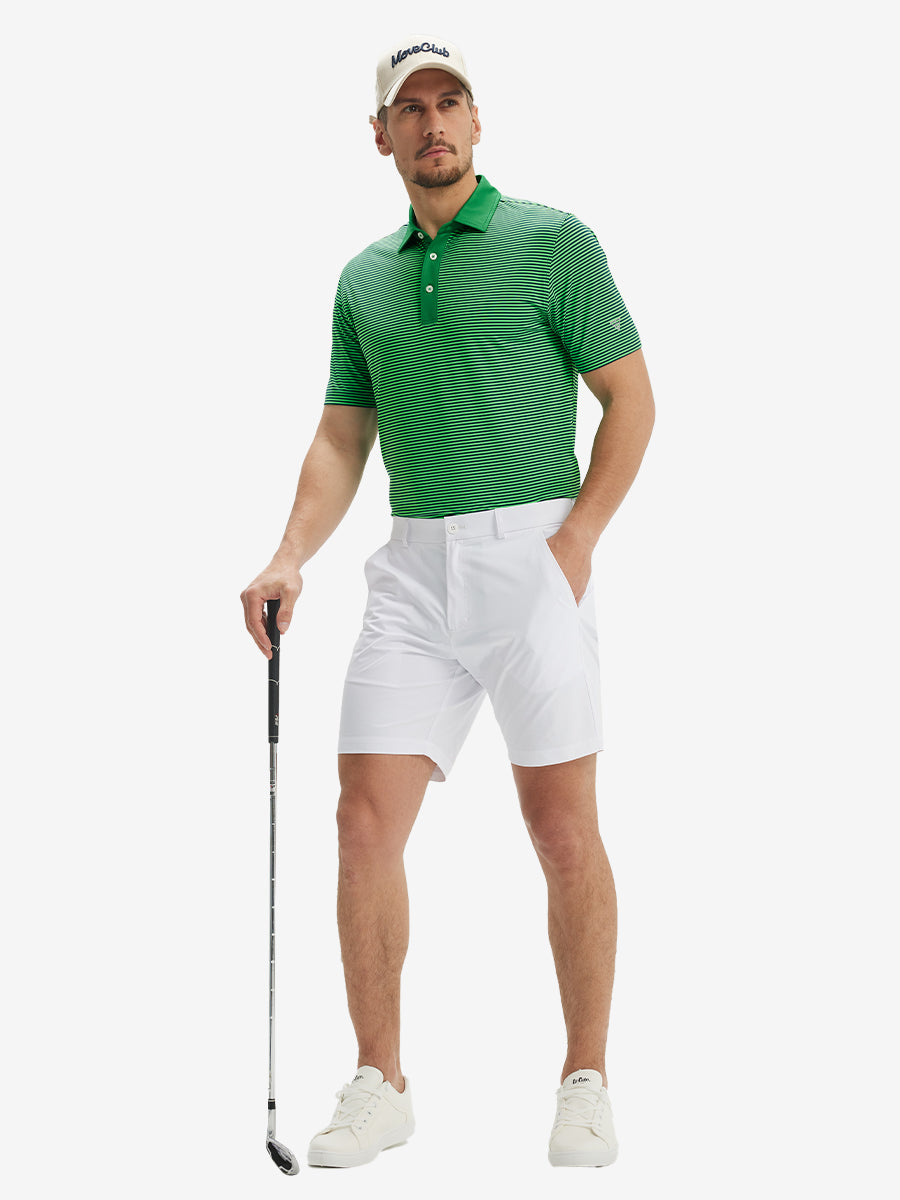 Upgraded Two-tone Striped Quick Dry Polo Shirt