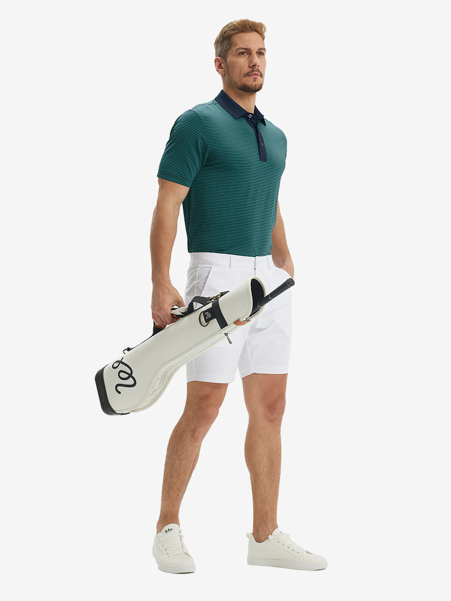 Upgraded Two-tone Striped Quick Dry Polo Shirt