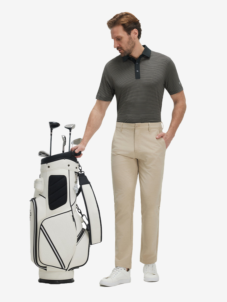 Upgraded Two-tone Striped Quick Dry Polo Shirt