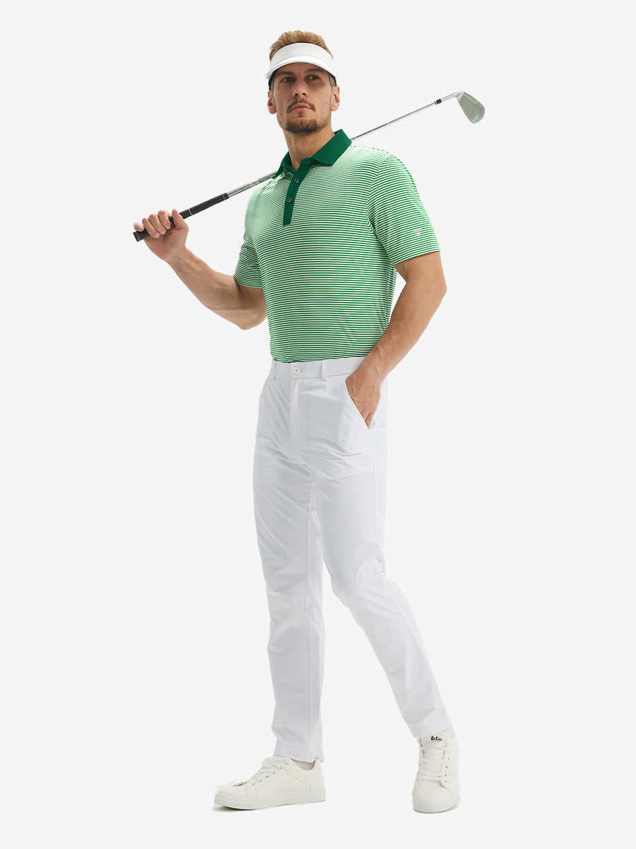 Upgraded Two-tone Striped Quick Dry Polo Shirt