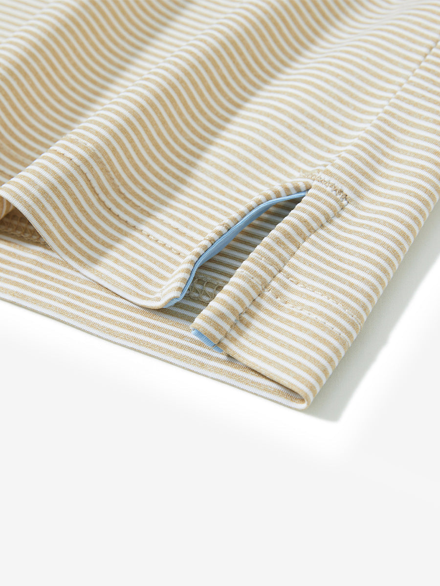Comfy Breathable Pin-Stripe Golf Polos