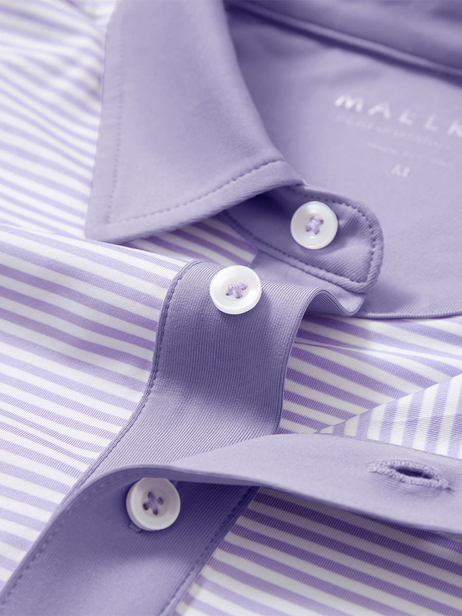 Upgraded Two-tone Striped Quick Dry Polo Shirt