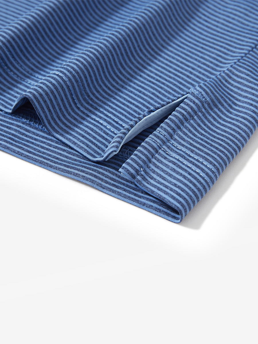 Comfy Breathable Pin-Stripe Golf Polos