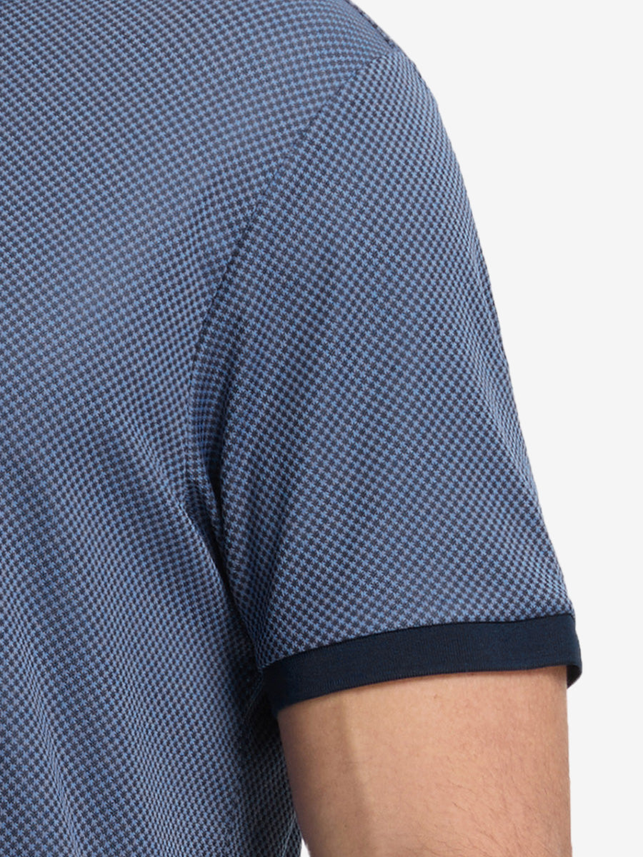 Quick Dry Jacquard Ribbed Collar Golf Shirts