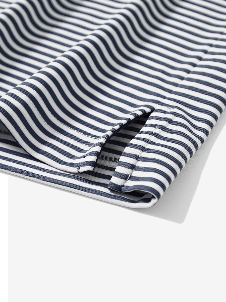 Upgraded Two-tone Striped Quick Dry Polo Shirt