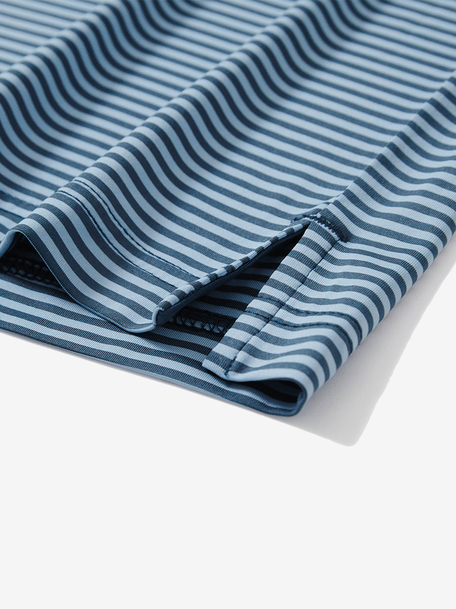 Upgraded Two-tone Striped Quick Dry Polo Shirt