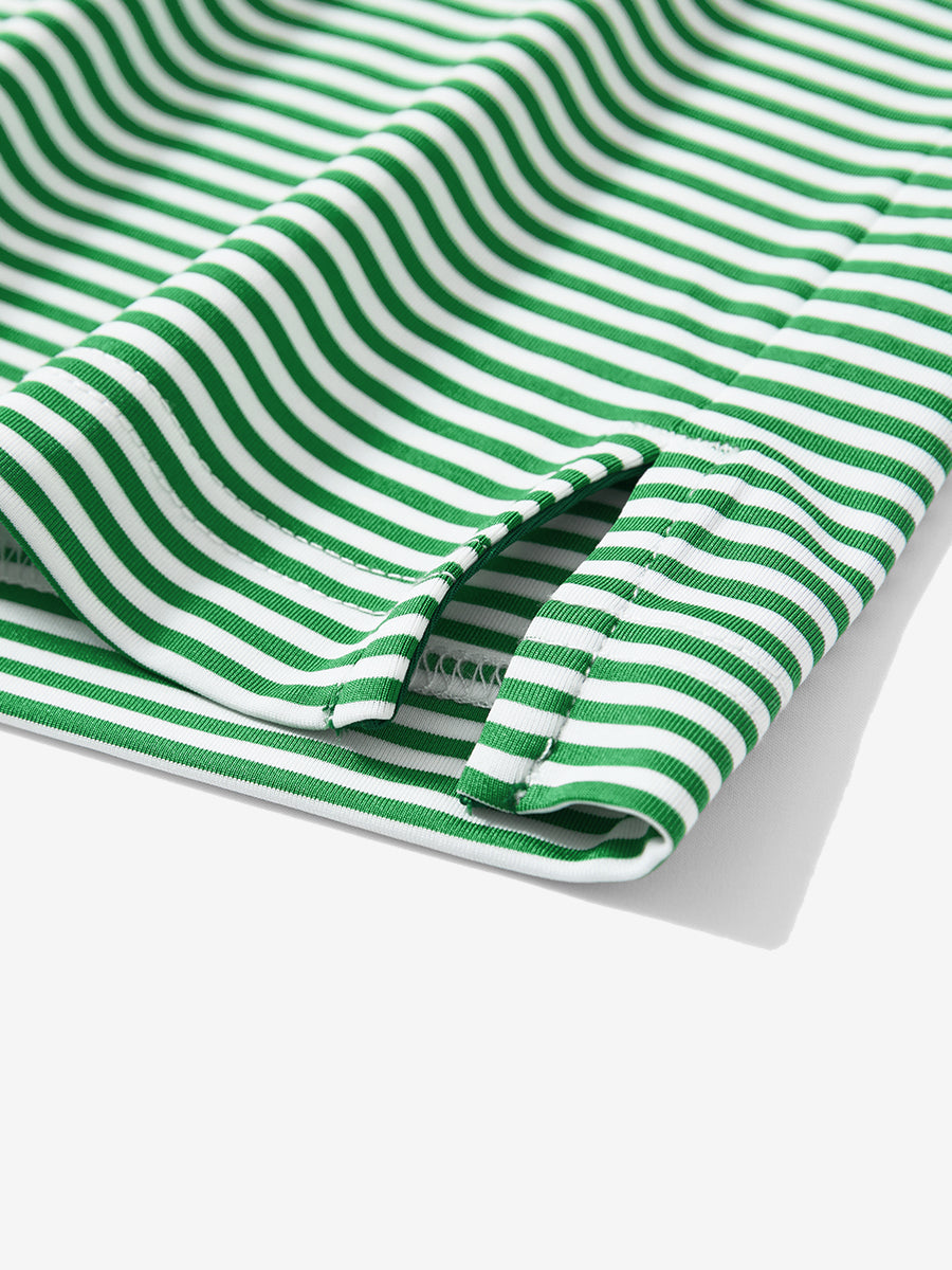Upgraded Two-tone Striped Quick Dry Polo Shirt