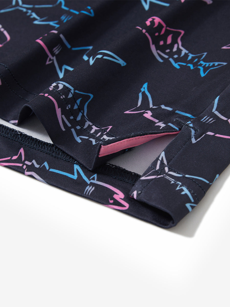 4 Way Stretch Print Collared Polo Shirts
