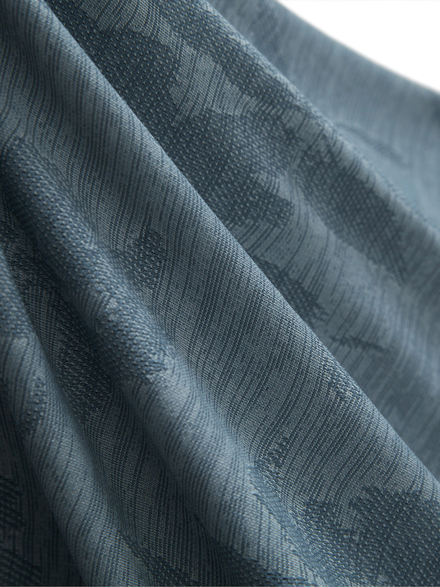 Breathable Jacquard Pattern 3-Button Golf Polo