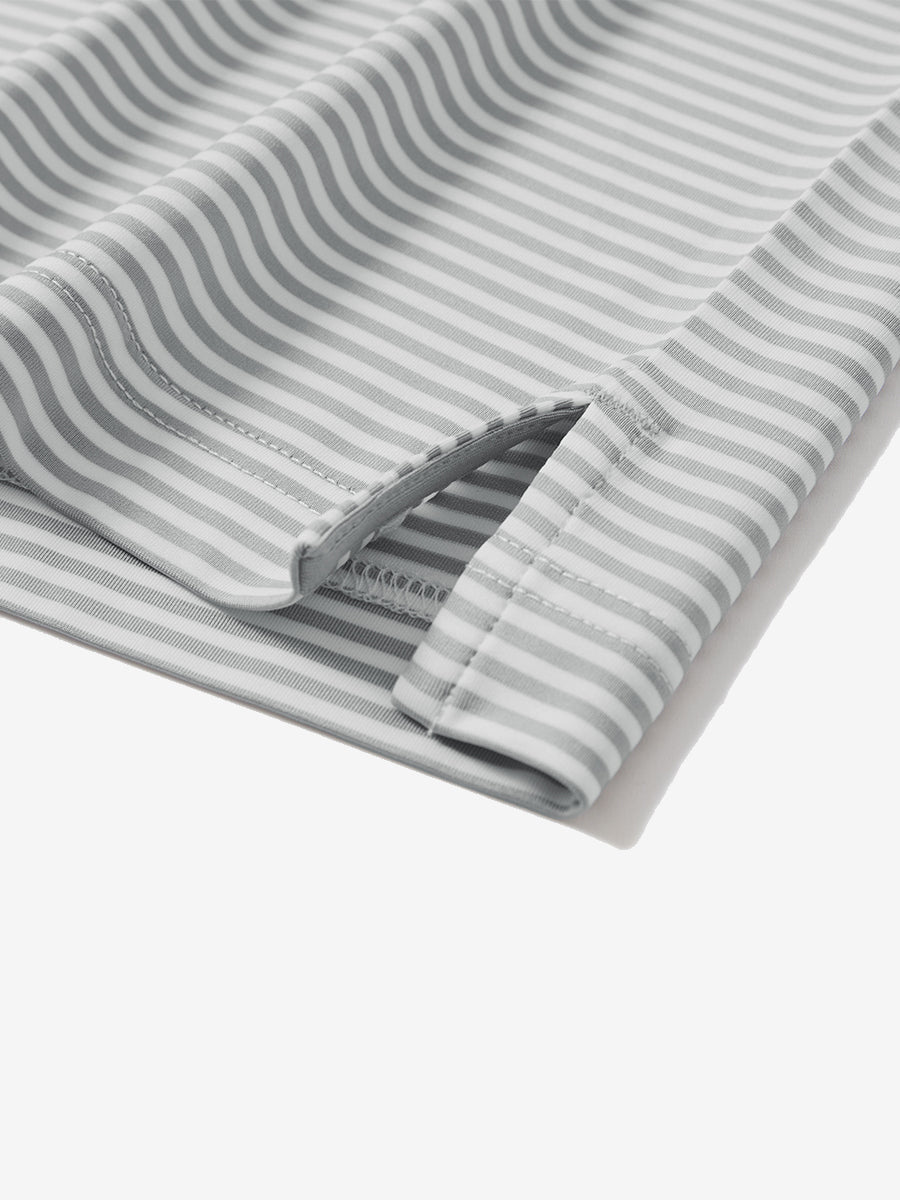 Upgraded Two-tone Striped Quick Dry Polo Shirt