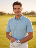 Comfy Breathable Pin-Stripe Golf Polos