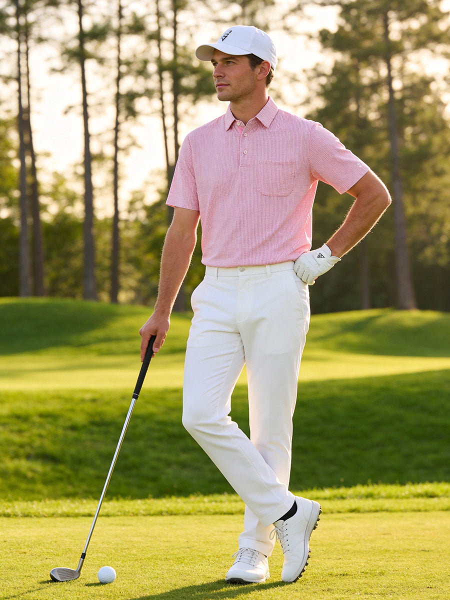 Elegant Performance Jacquard Polo