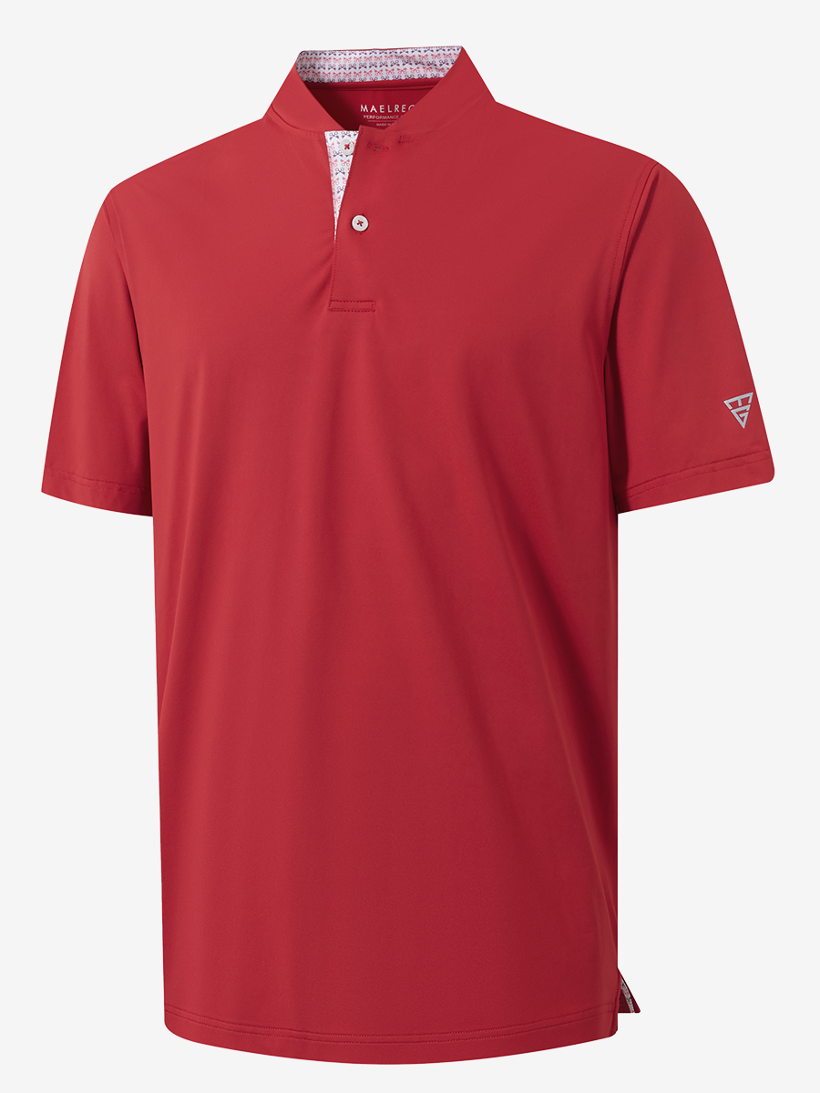 Moisture-Wicking Short Sleeve Henley Shirt