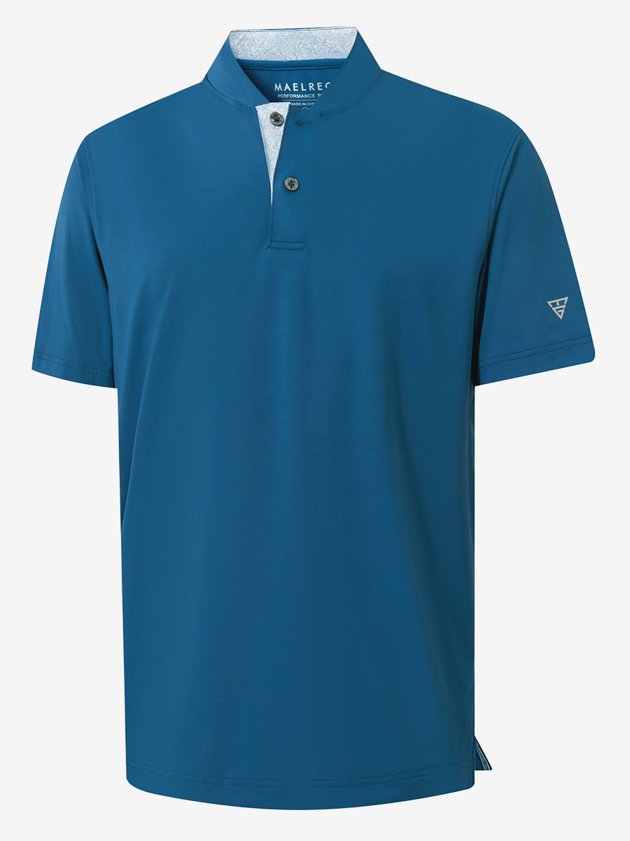 Moisture-Wicking Short Sleeve Henley Shirt