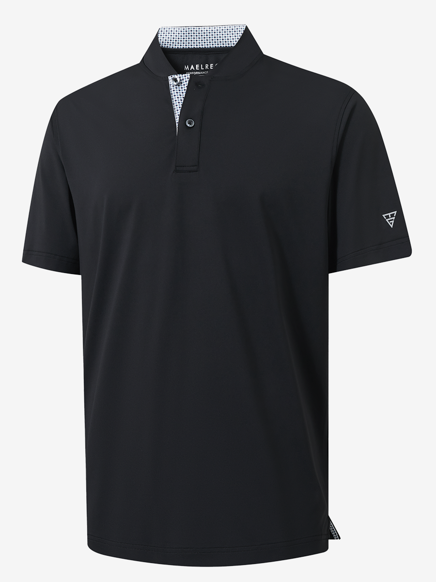 Moisture-Wicking Short Sleeve Henley Shirt
