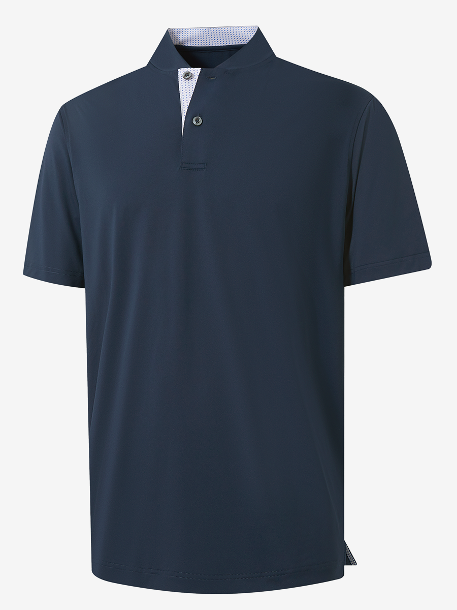 Moisture-Wicking Short Sleeve Henley Shirt