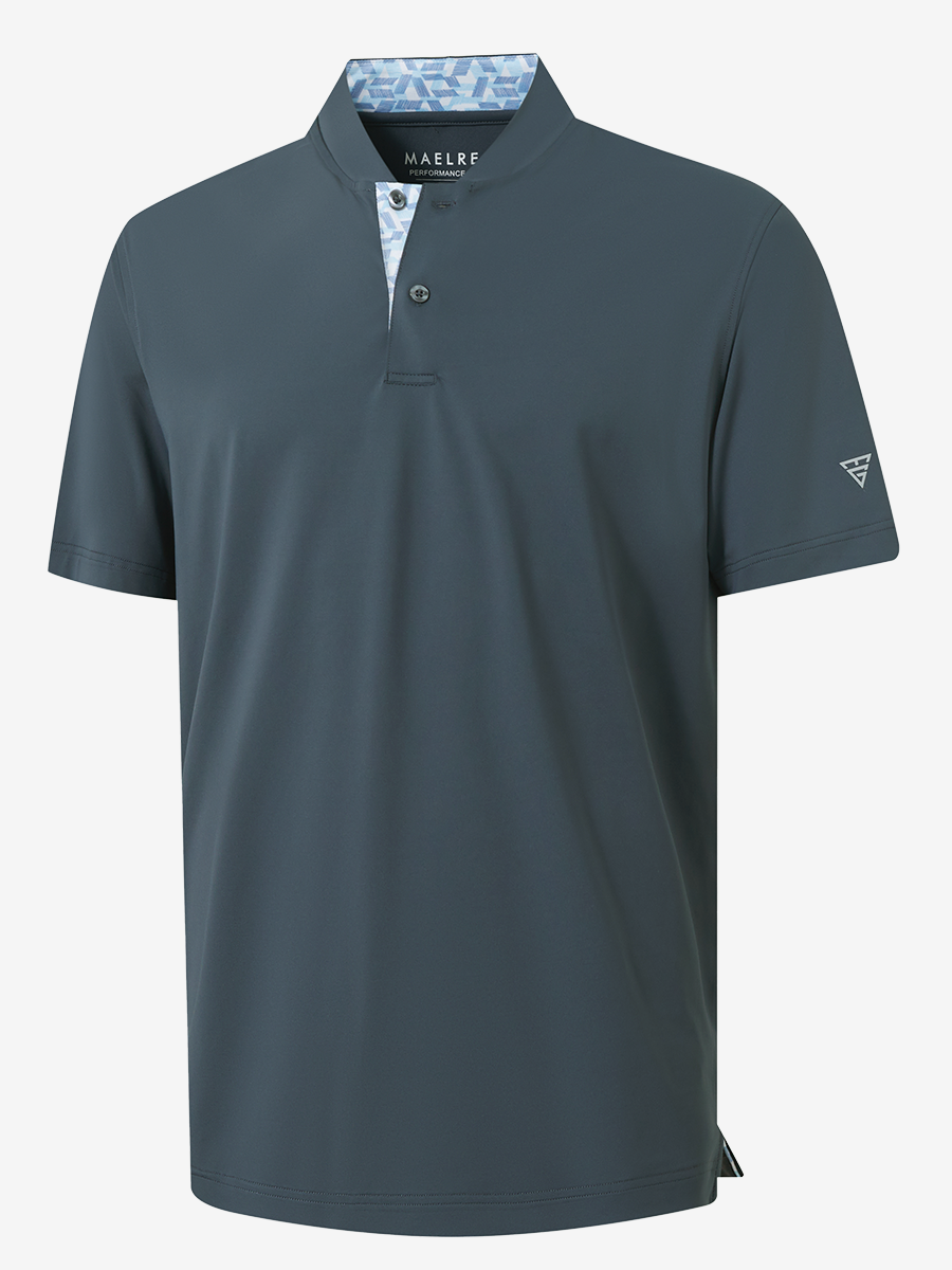 Moisture-Wicking Short Sleeve Henley Shirt