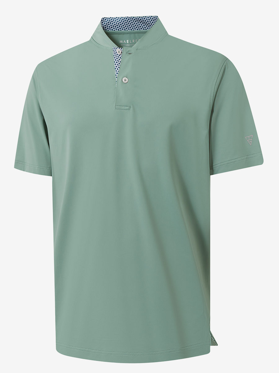 Moisture-Wicking Short Sleeve Henley Shirt