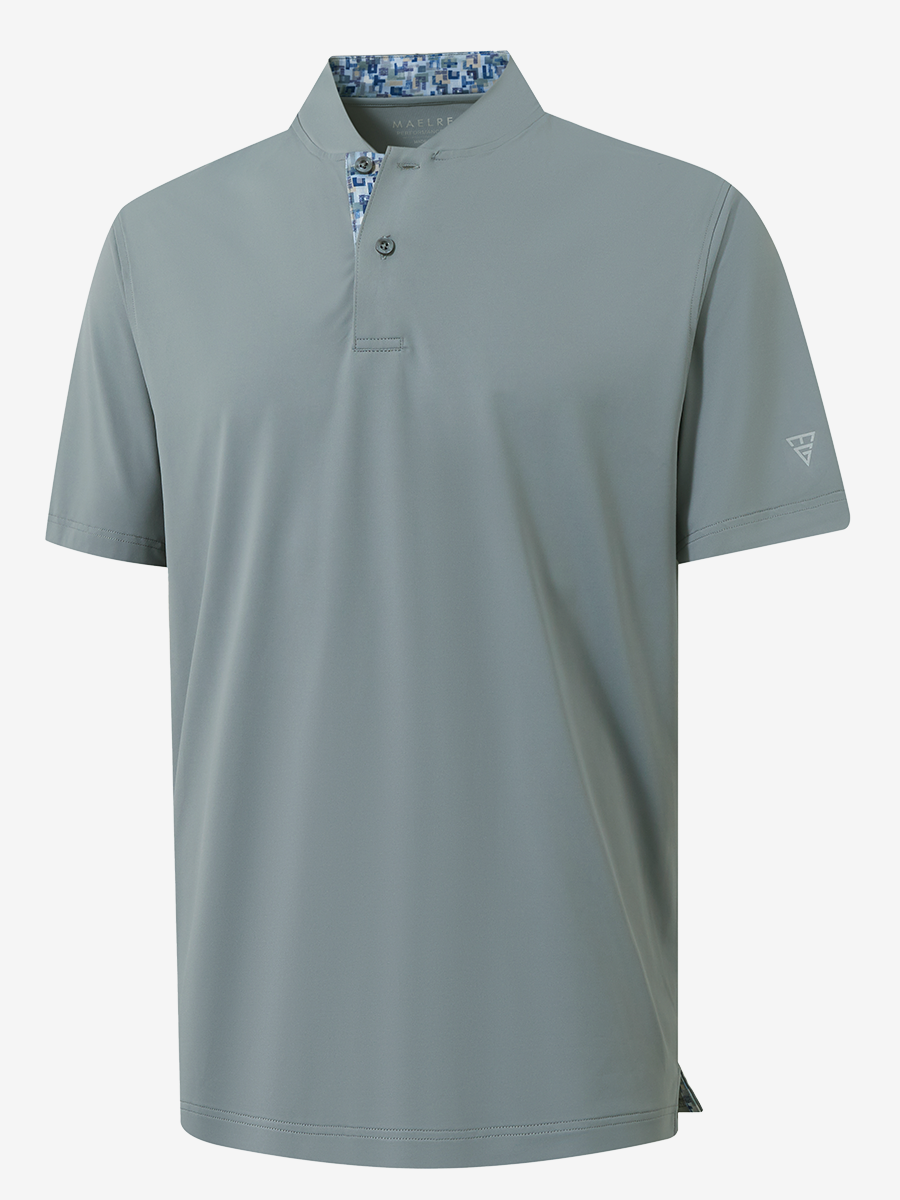 Moisture-Wicking Short Sleeve Henley Shirt
