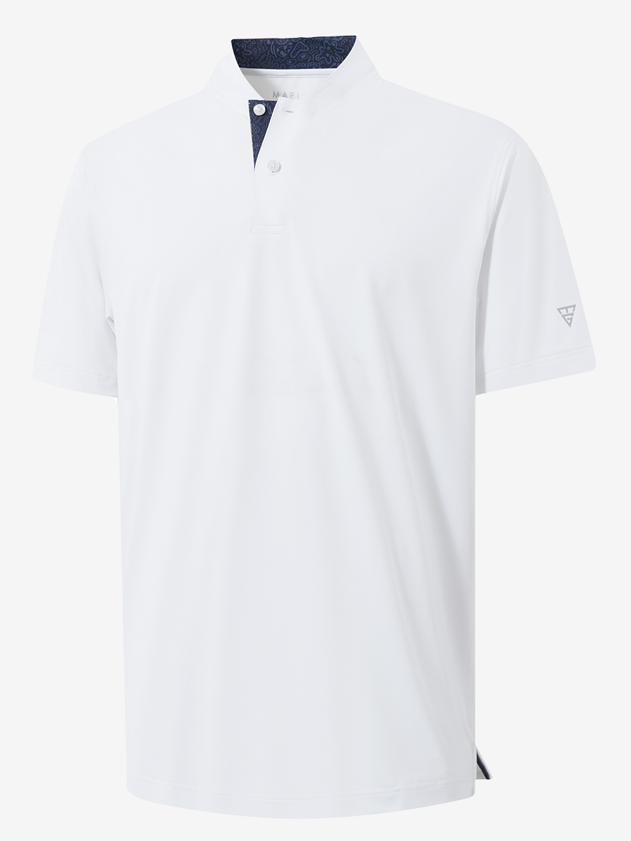 Moisture-Wicking Short Sleeve Henley Shirt