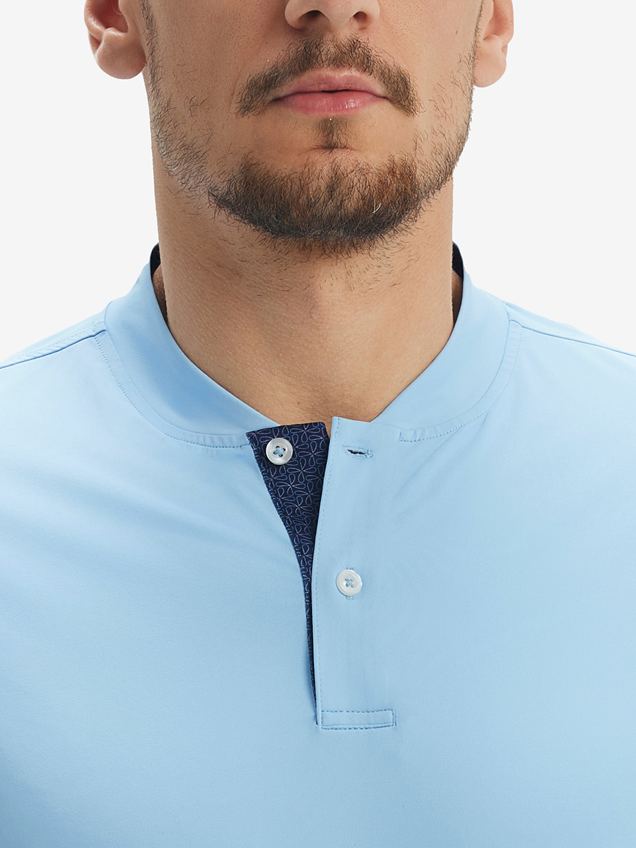 Moisture-Wicking Short Sleeve Henley Shirt
