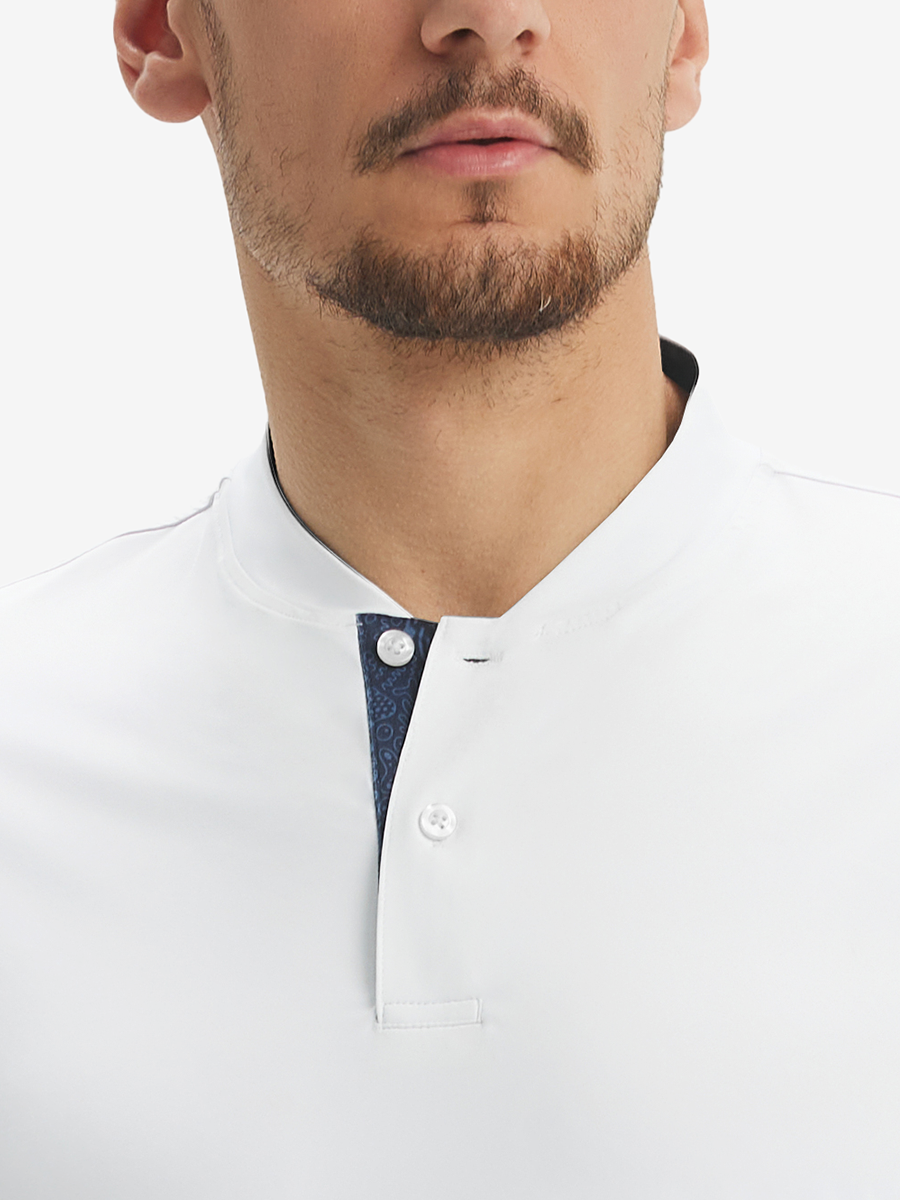 Moisture-Wicking Short Sleeve Henley Shirt