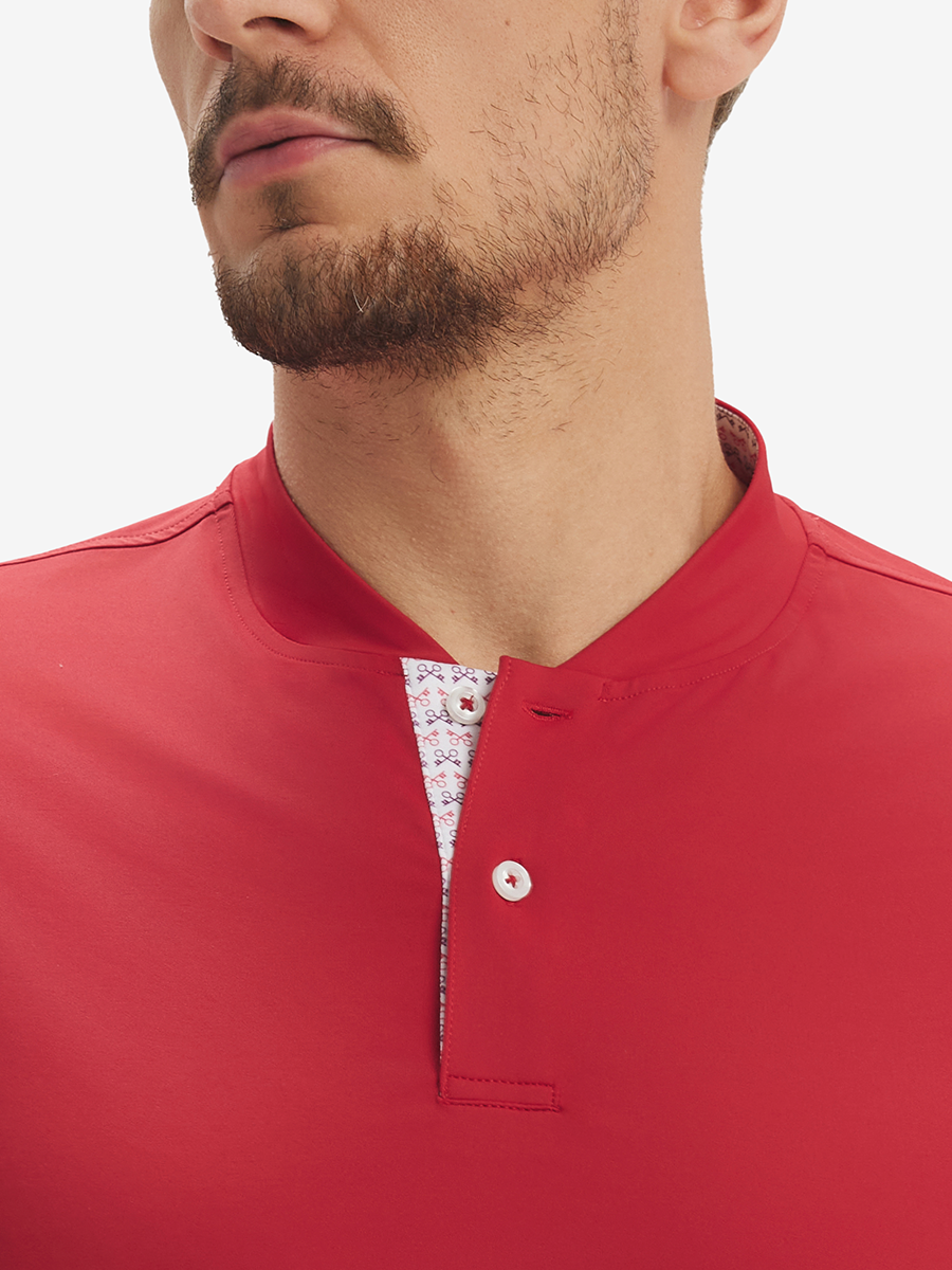 Moisture-Wicking Short Sleeve Henley Shirt