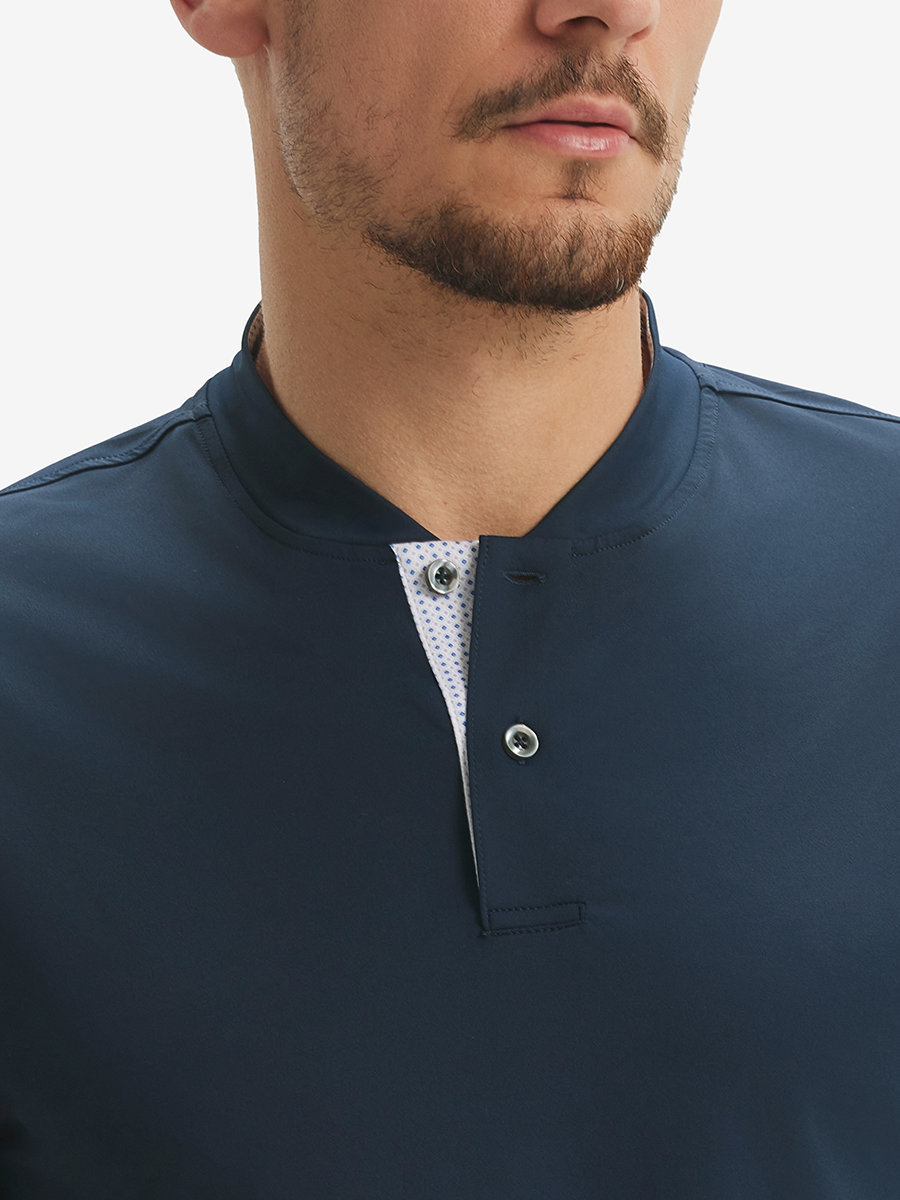 Moisture-Wicking Short Sleeve Henley Shirt