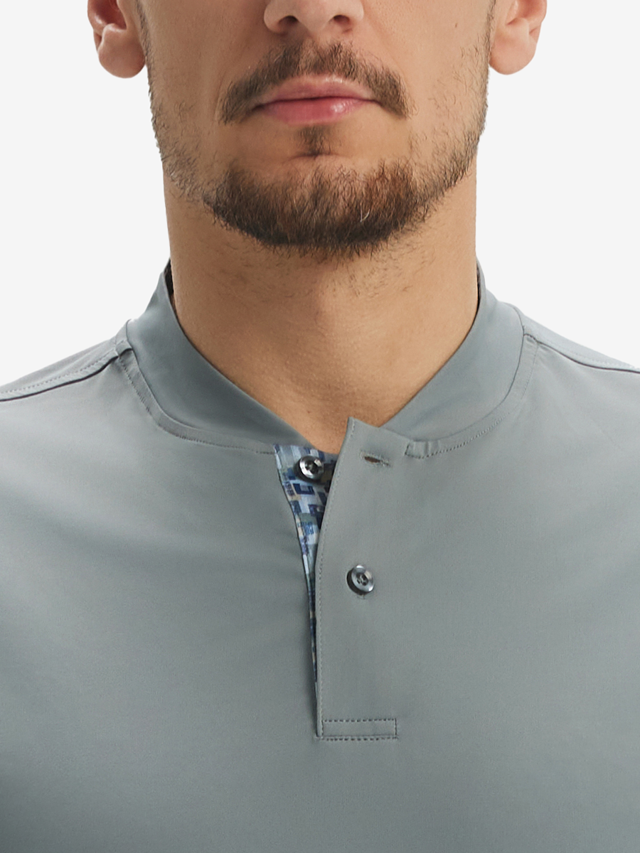 Moisture-Wicking Short Sleeve Henley Shirt