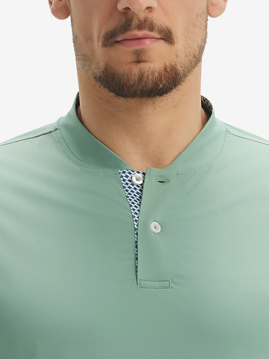 Moisture-Wicking Short Sleeve Henley Shirt