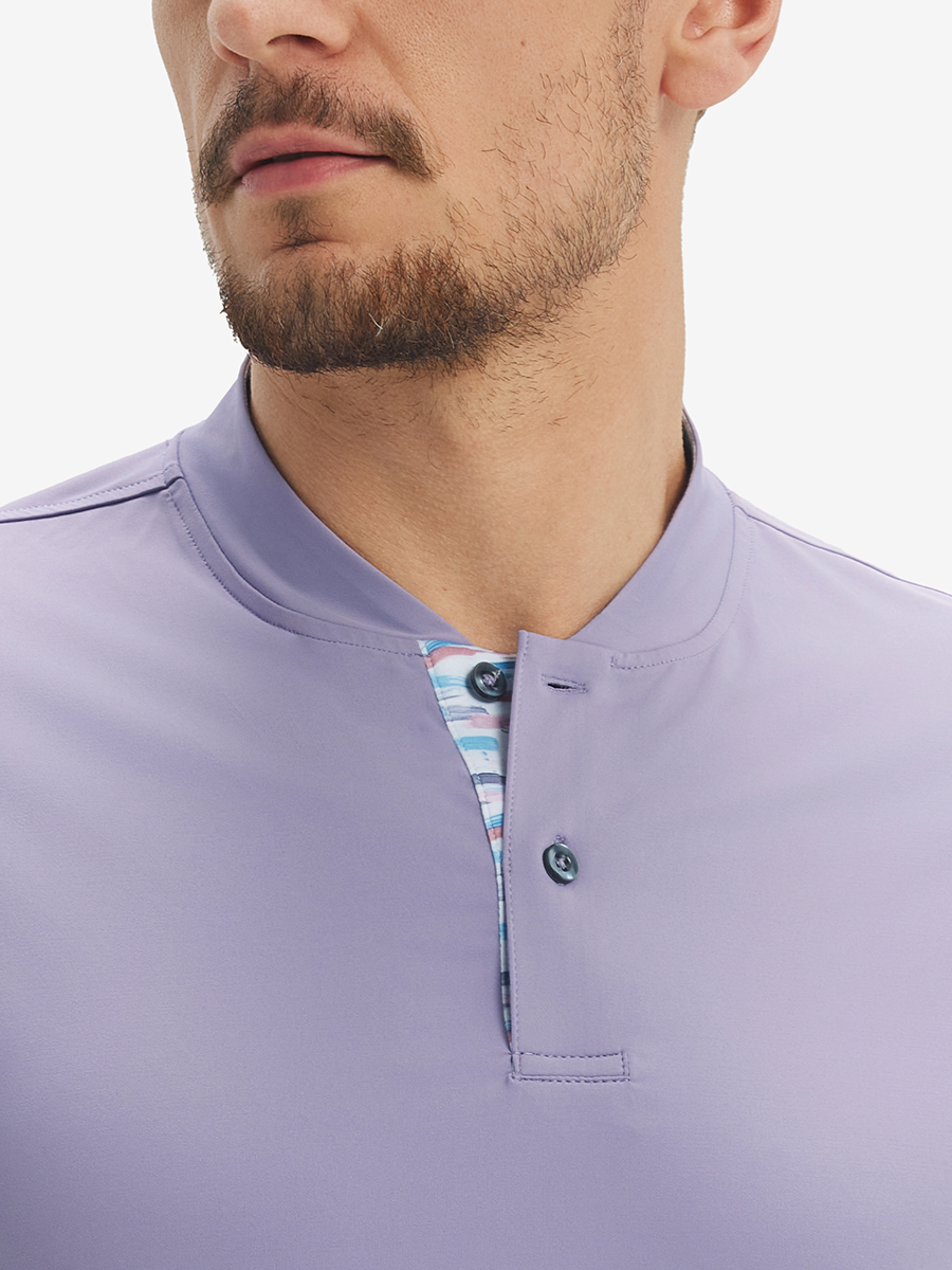 Moisture-Wicking Short Sleeve Henley Shirt