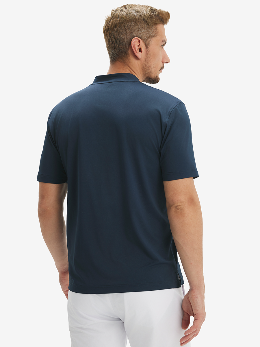 Moisture-Wicking Short Sleeve Henley Shirt