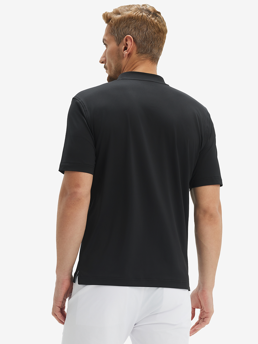 Moisture-Wicking Short Sleeve Henley Shirt