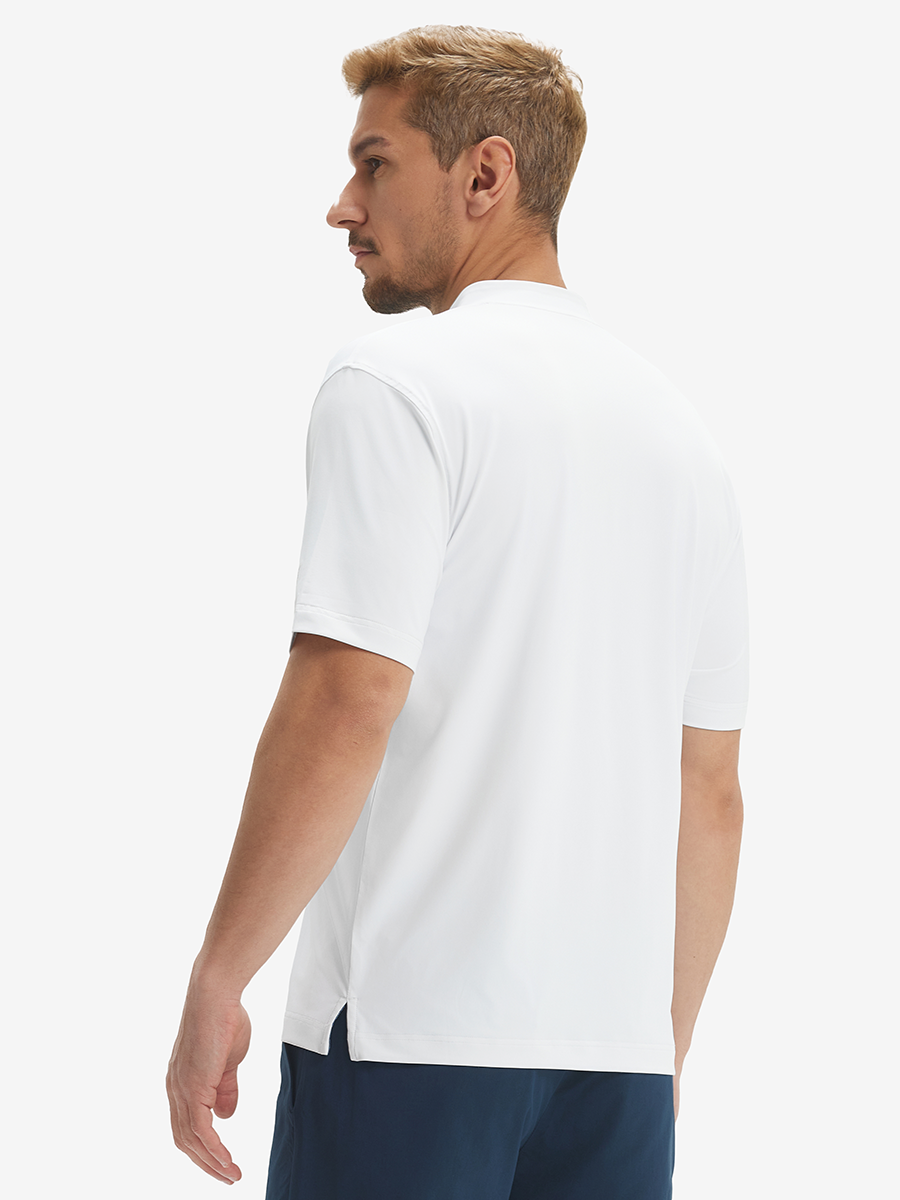 Moisture-Wicking Short Sleeve Henley Shirt
