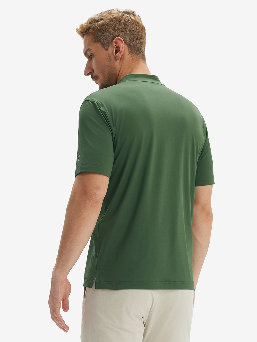 Moisture-Wicking Short Sleeve Henley Shirt