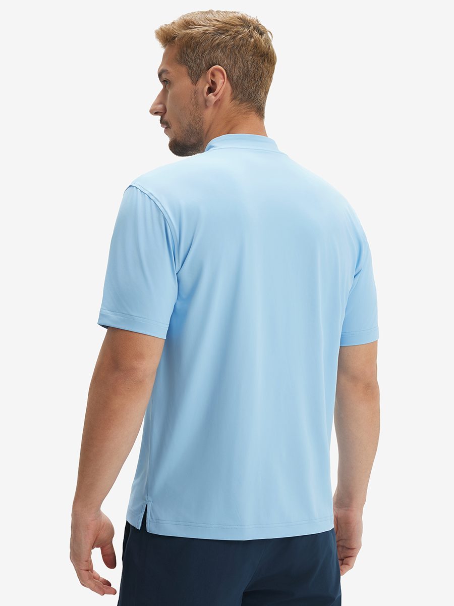 Moisture-Wicking Short Sleeve Henley Shirt