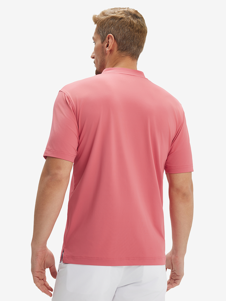 Moisture-Wicking Short Sleeve Henley Shirt