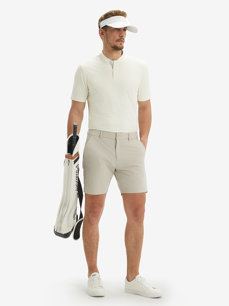 Moisture-Wicking Short Sleeve Henley Shirt