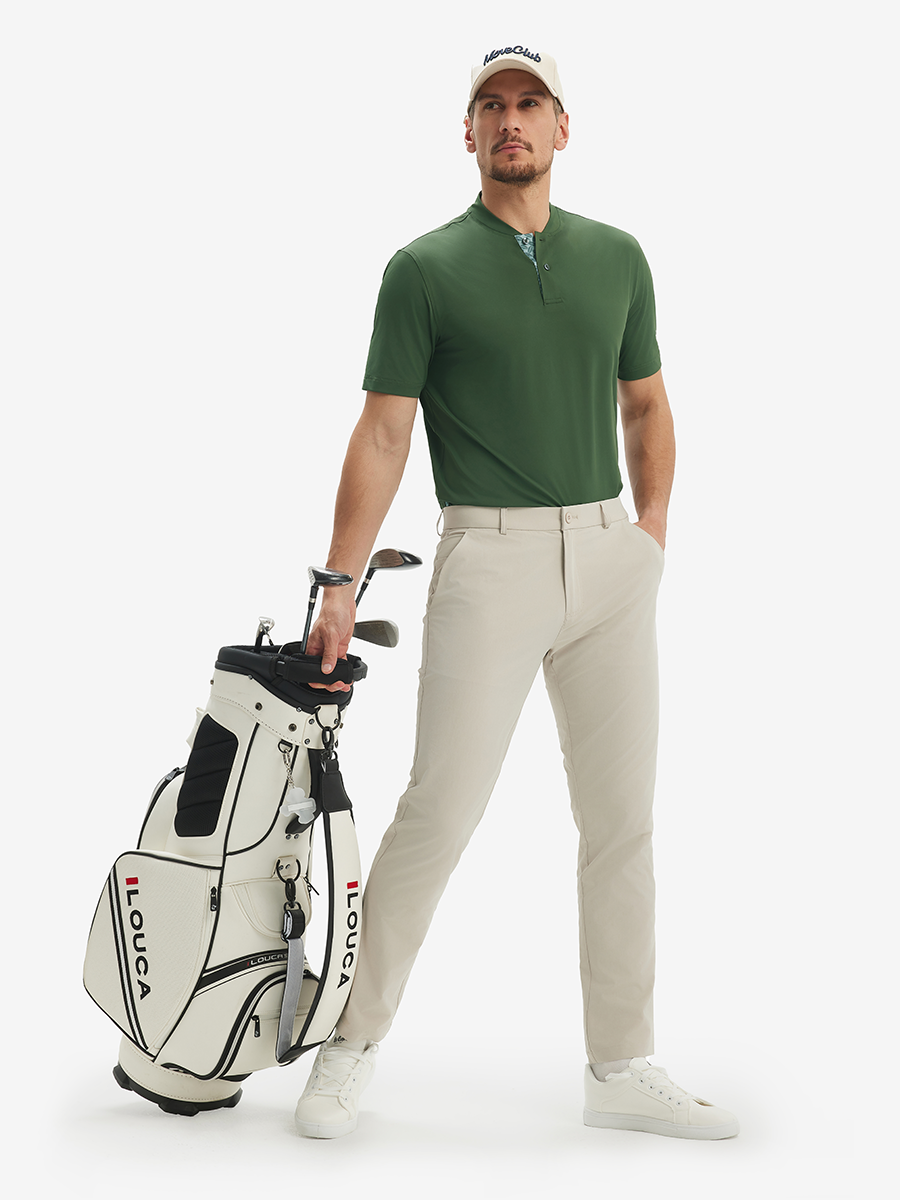 Moisture-Wicking Short Sleeve Henley Shirt