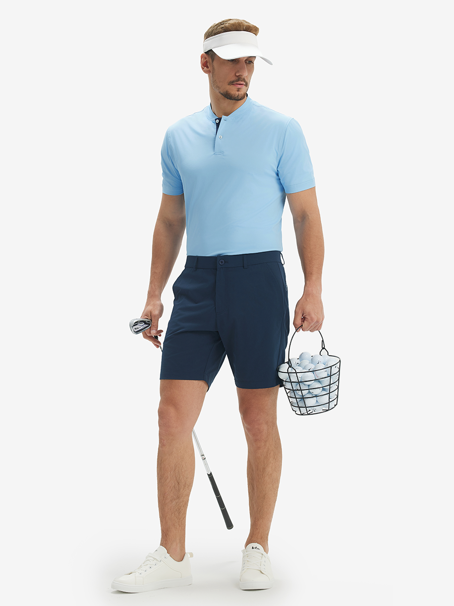 Moisture-Wicking Short Sleeve Henley Shirt