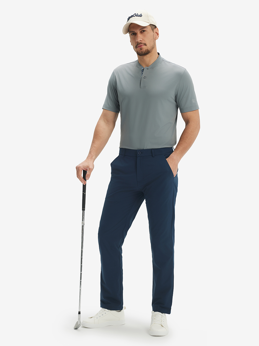 Moisture-Wicking Short Sleeve Henley Shirt