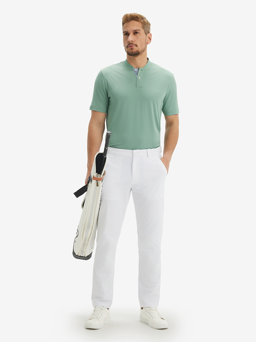 Moisture-Wicking Short Sleeve Henley Shirt