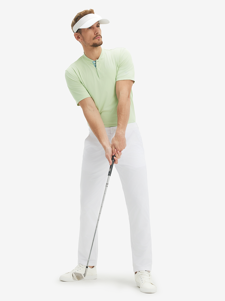 Moisture-Wicking Short Sleeve Henley Shirt