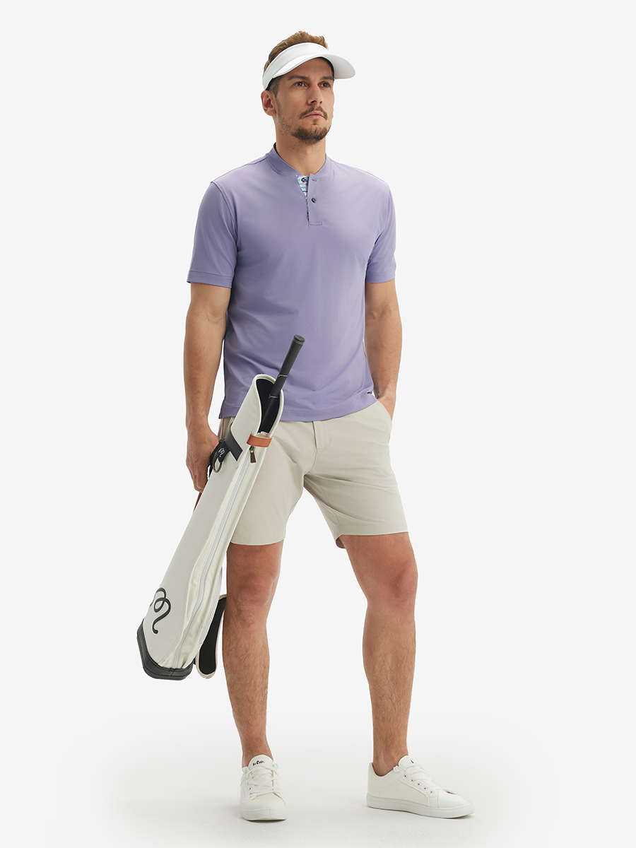 Moisture-Wicking Short Sleeve Henley Shirt