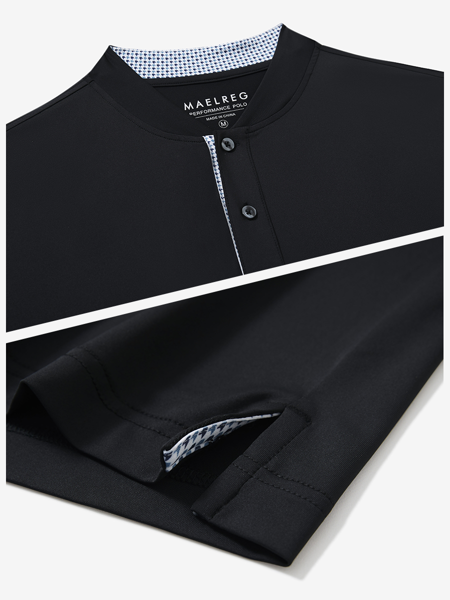 Moisture-Wicking Short Sleeve Henley Shirt