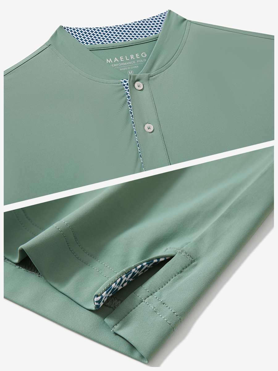 Moisture-Wicking Short Sleeve Henley Shirt