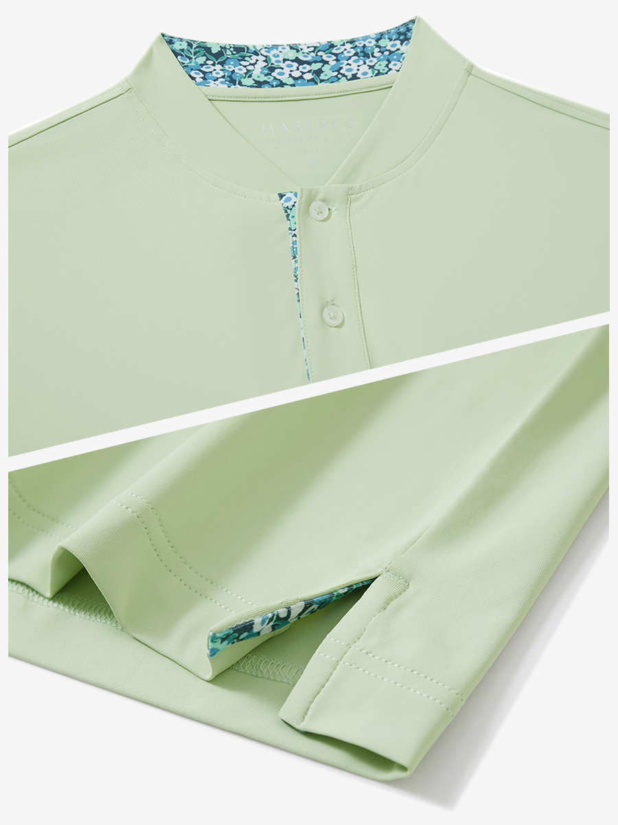 Moisture-Wicking Short Sleeve Henley Shirt