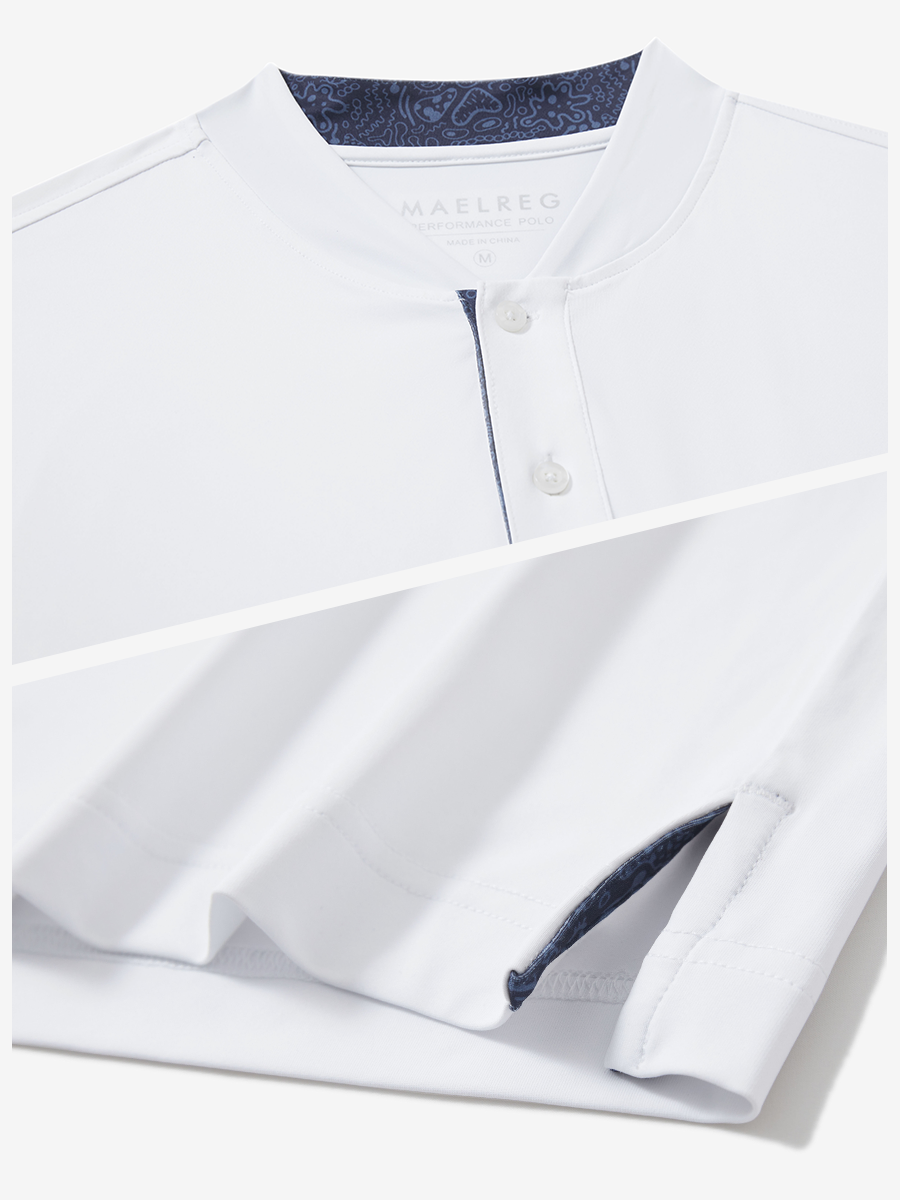 Moisture-Wicking Short Sleeve Henley Shirt
