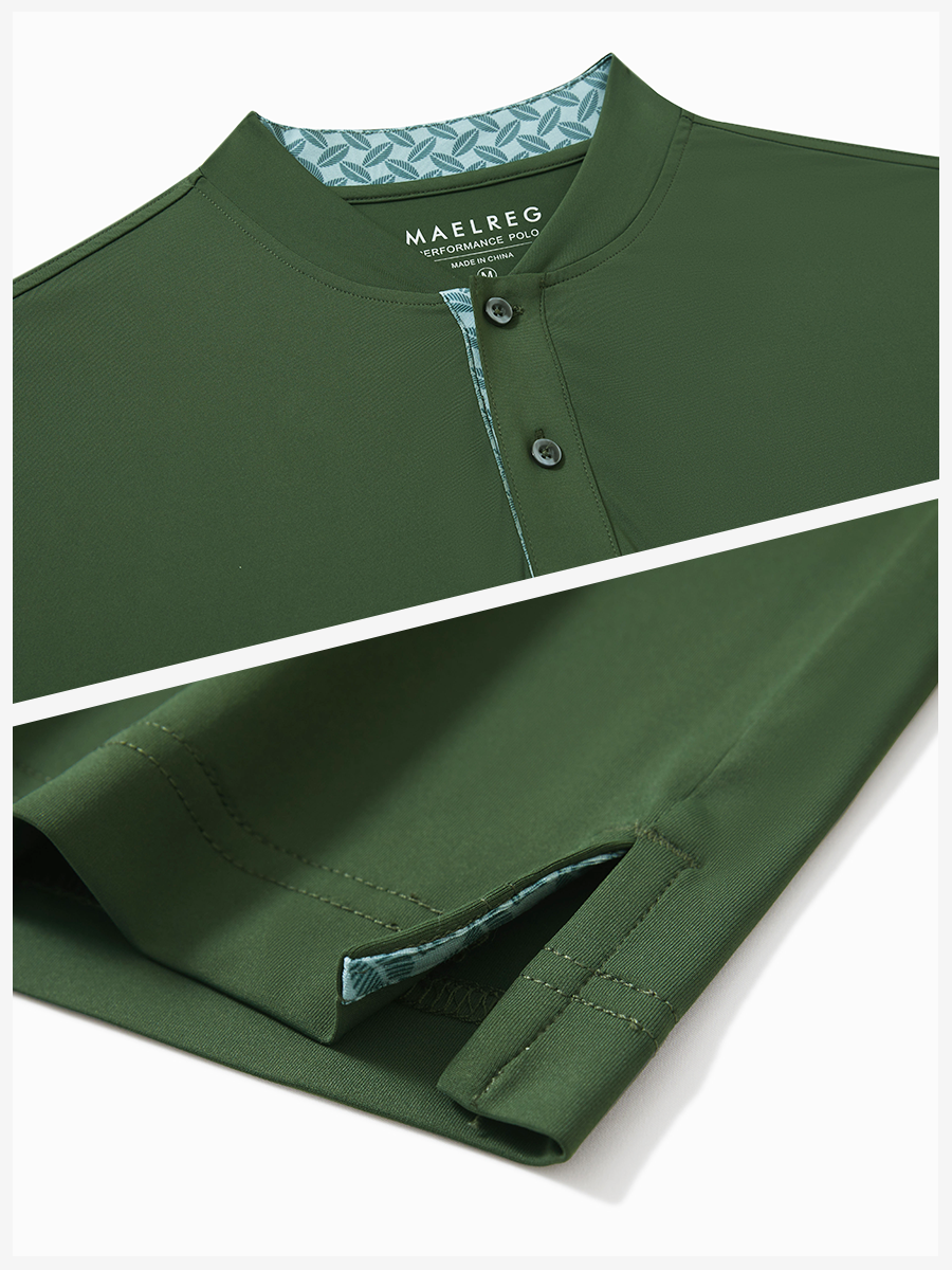 Moisture-Wicking Short Sleeve Henley Shirt