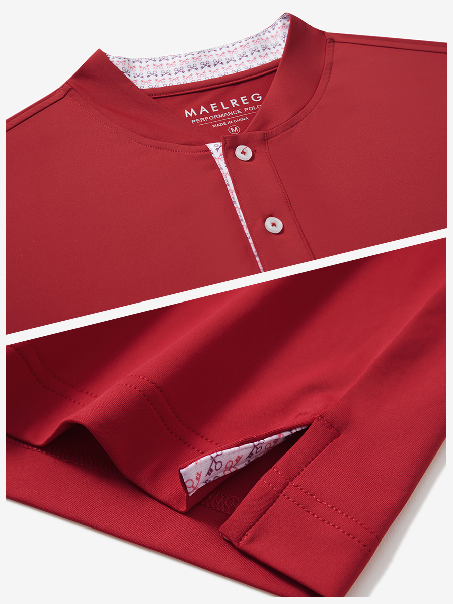 Moisture-Wicking Short Sleeve Henley Shirt